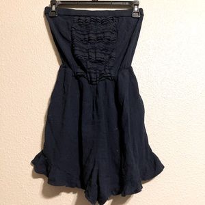 Blue sleeveless jumpsuit